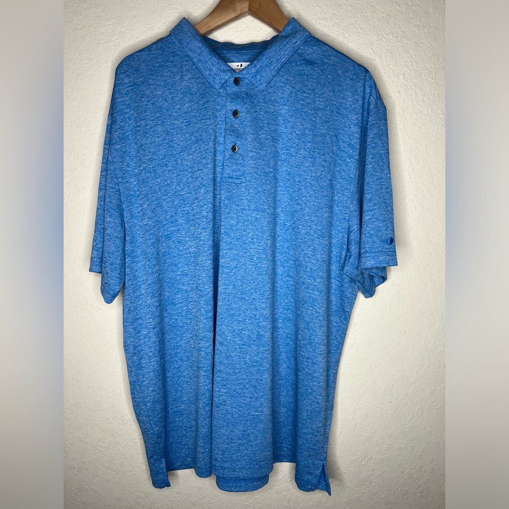 Grand Slam Performance Golf Polo Shirt Mens Size XXL 2XL Blue Short Sleeve